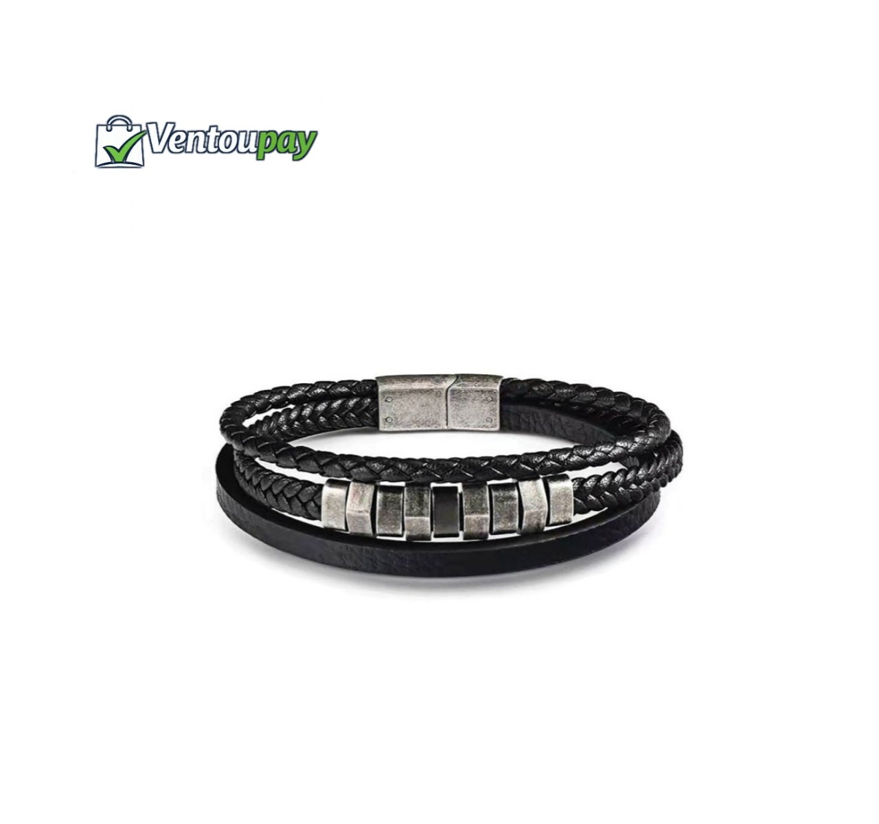 Bracelet_3pieces_noir_argent