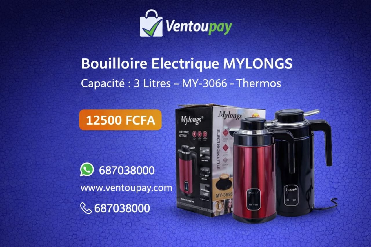 Bouilloire Électrique MYLONGS MY‑3066 – Thermos (3 L)