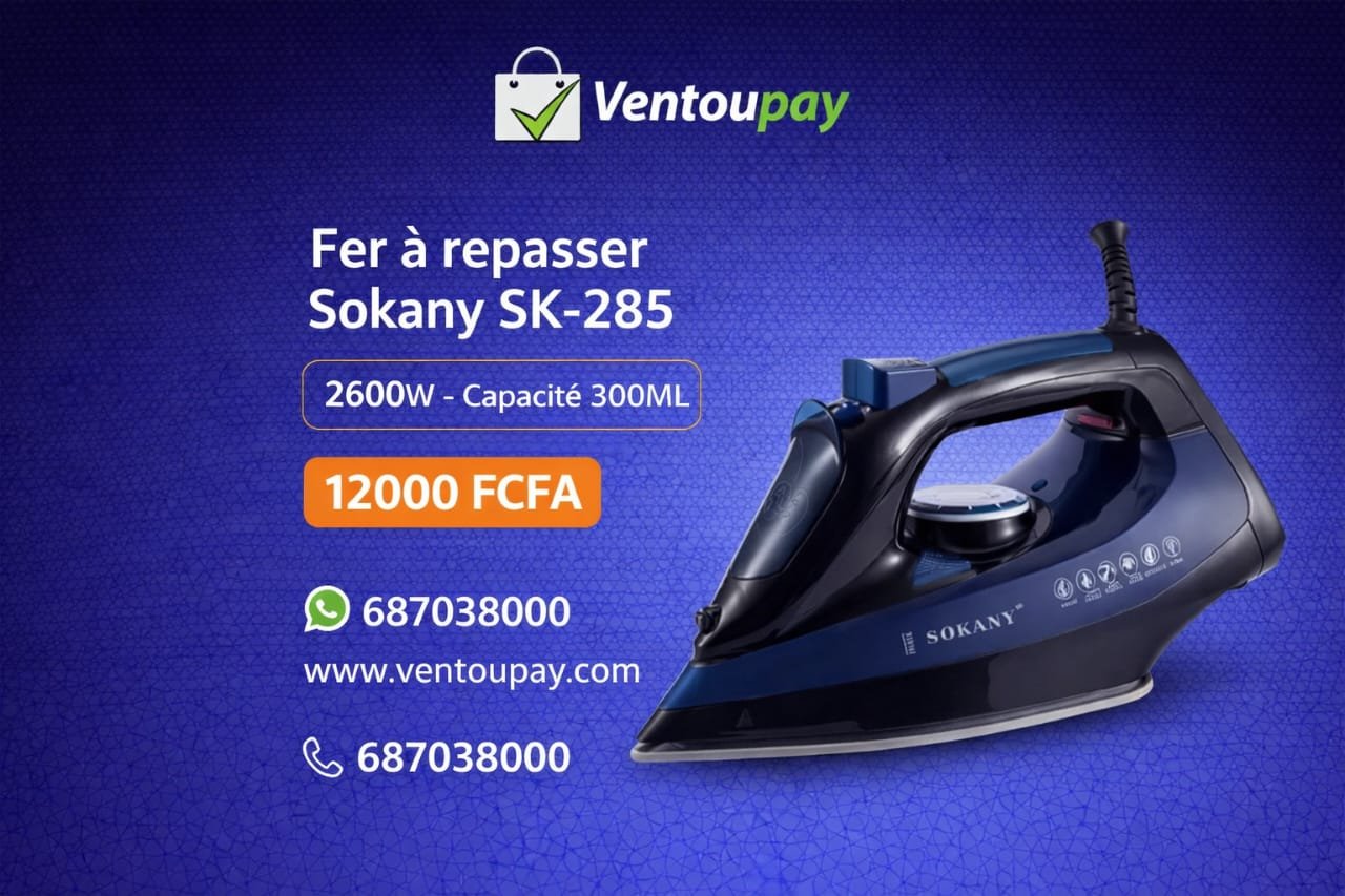 Fer à repasser SOKANY SK‑285 (2600 W – 300 ML)